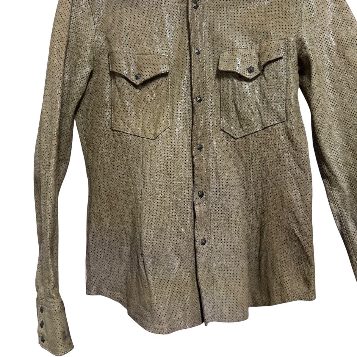 Isamu Katayama Backlash Isamu Katayama Backlash Perforated Leather Western Shirt Size US S / EU 44-46 / 1 - 4 Thumbnail