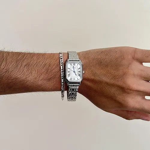VIBE 2000s vintage dope rectangle stainless steel quartz watch Size ONE SIZE - 4 Thumbnail