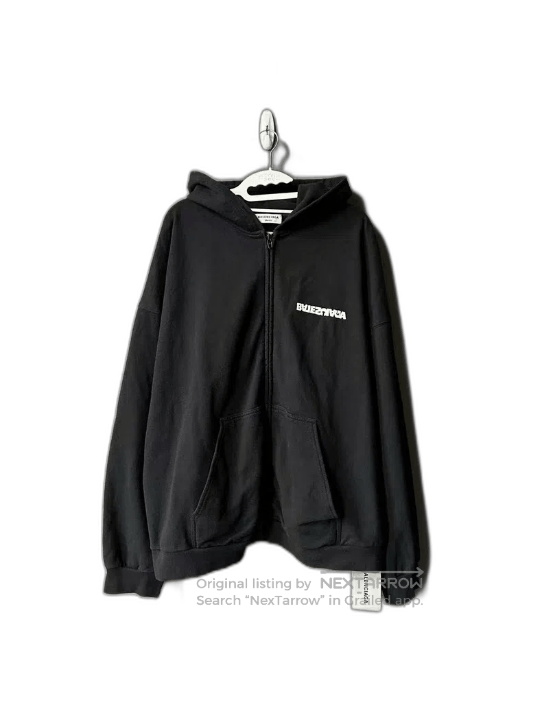 Balenciaga balenciaga reverse embroidered zipper hoodie. Size US L / EU 52-54 / 3 - 1 Thumbnail