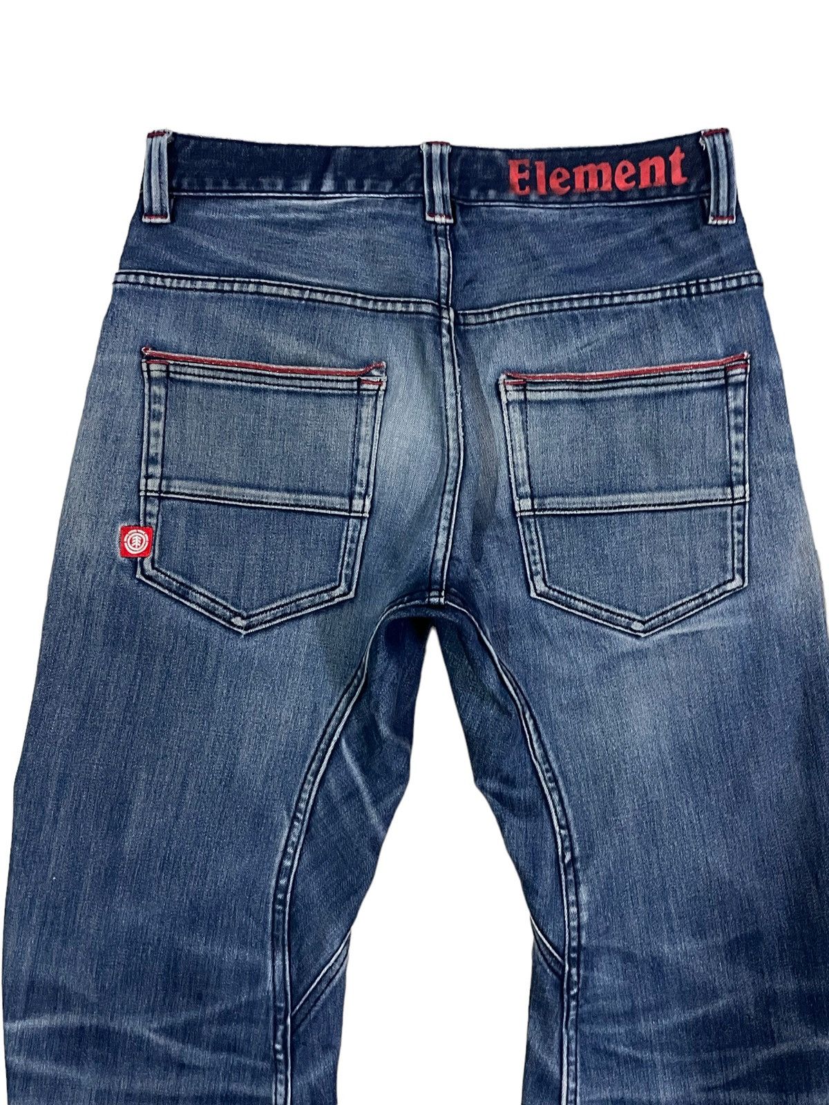 Element Vintage Y2K Elements Streetstyle Twisted Blue Washed Jeans Size US 30 / EU 46 - 9 Thumbnail