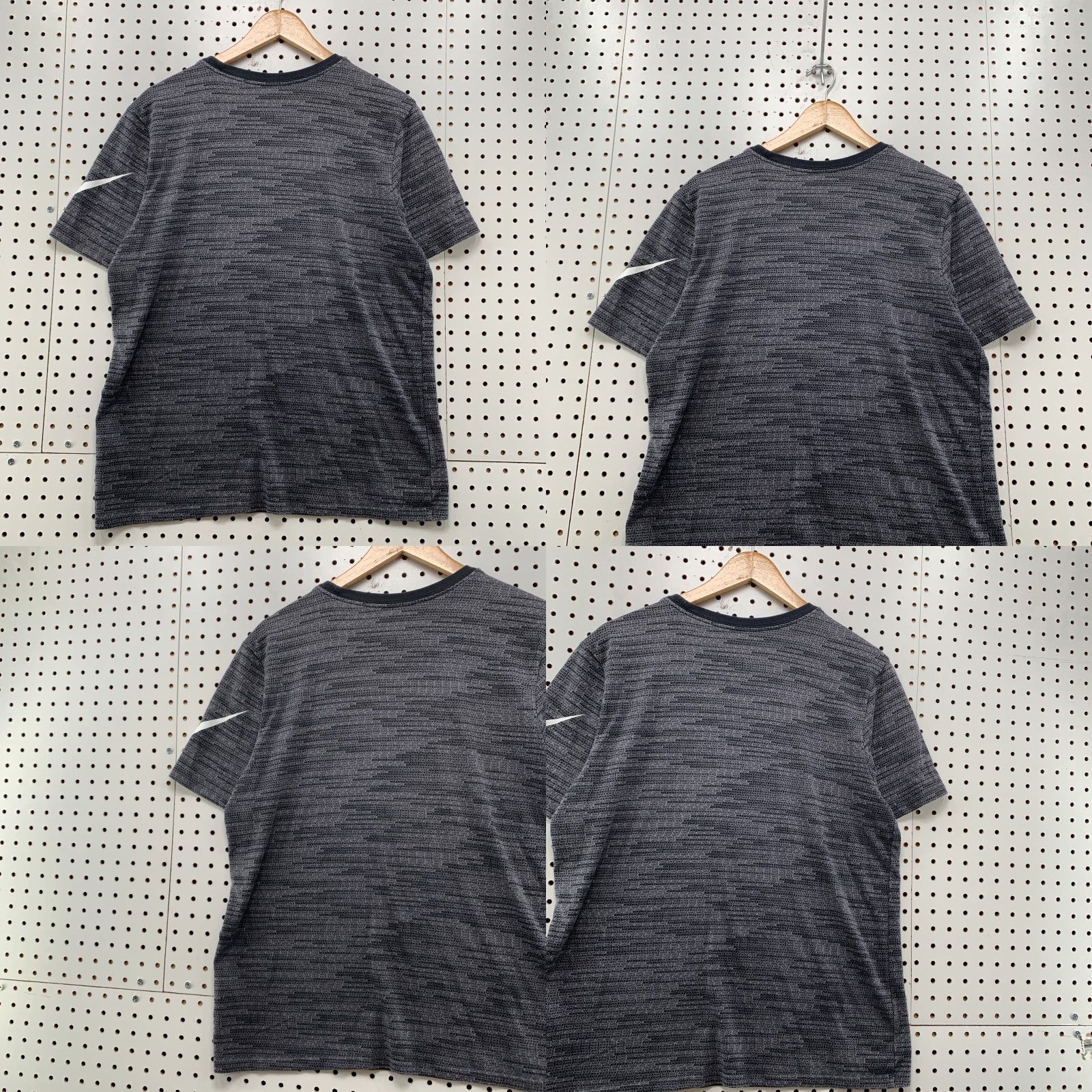 Nike Nike Dri-Fit Active Shirt Men L Gray 20X26.5 Black AOP Spellout Athletic Shirt Mens Size US L / EU 52-54 / 3 - 9 Thumbnail