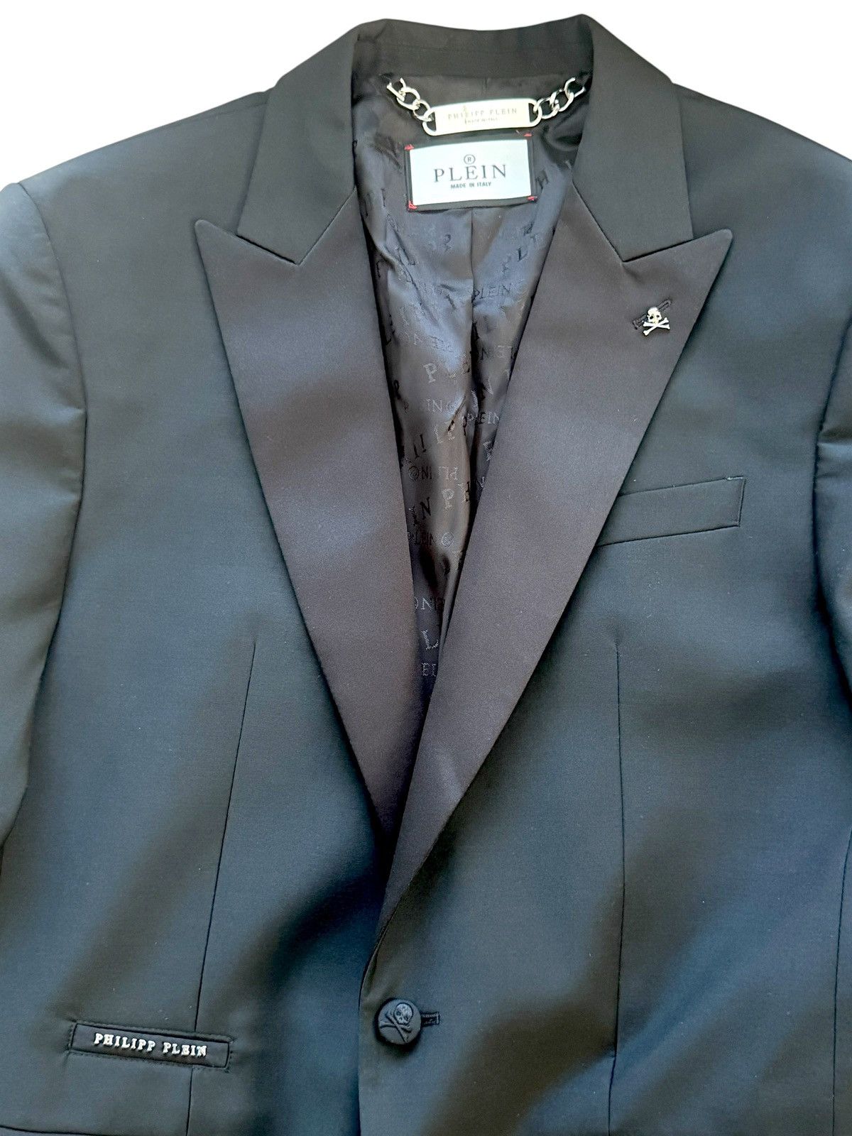 Philipp Plein Philipp Plein Crystal Skull Blazer Black Tailored Jacket Size 50L - 4 Thumbnail