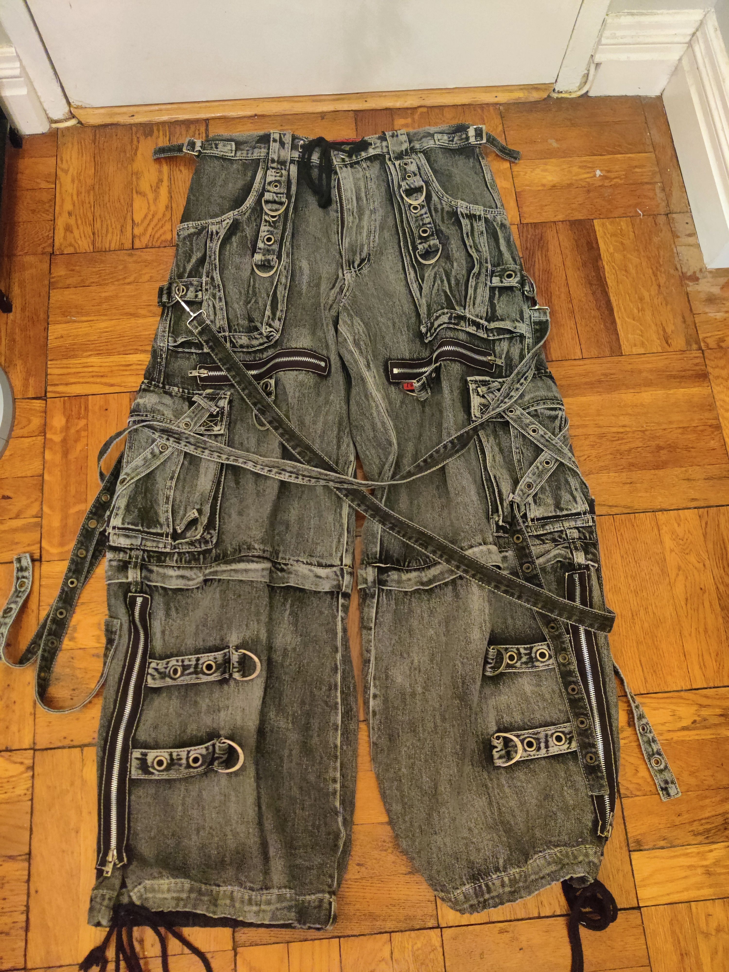 Tripp NYC Tripp NYC X Strap Black Denim Fog Wash Size US 32 / EU 48 - 1 Thumbnail