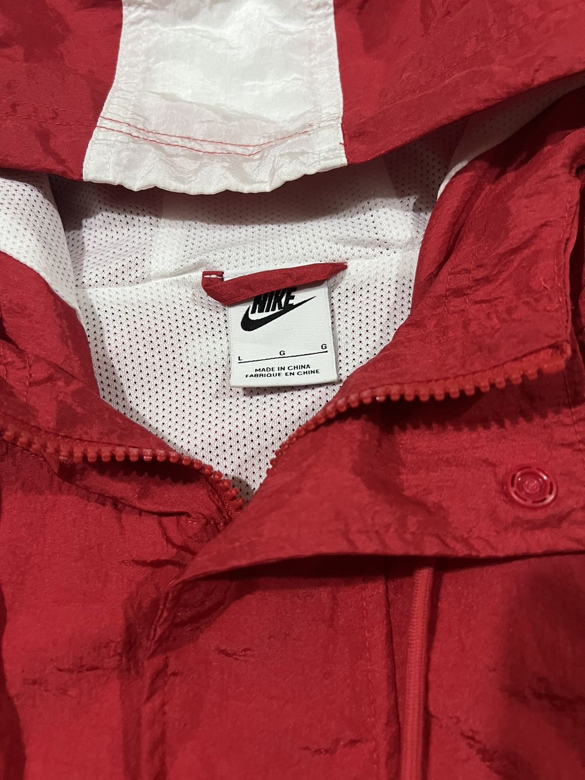 Nike × Stussy Y2K Nike Sportswear Big Swoosh Logo Woven Lined Zip Jacket Size US L / EU 52-54 / 3 - 8 Thumbnail