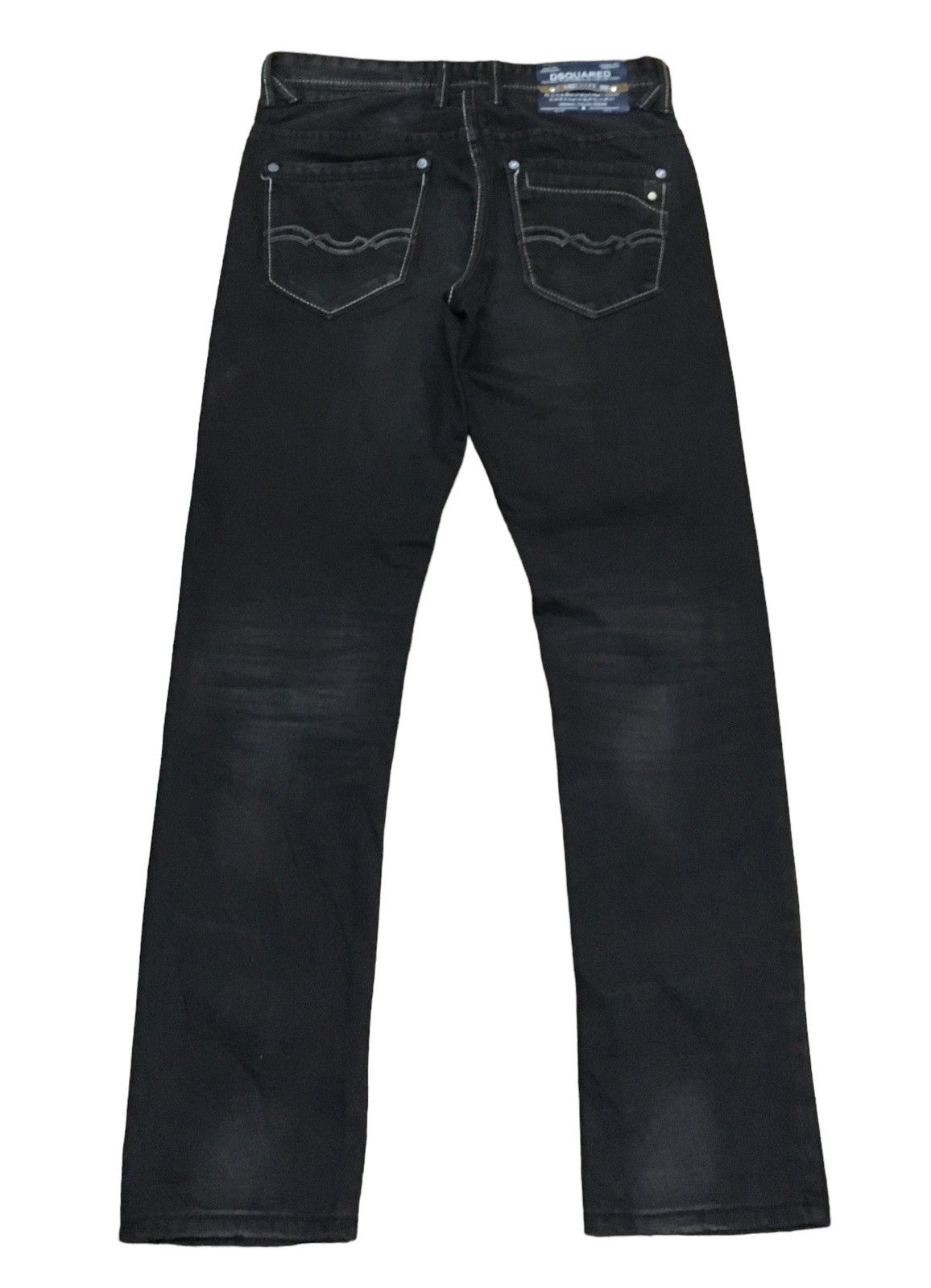 Dsquared2 Very Rare Design Vintage Brand Dsquared2 Waxed Jeans 2000s Size US 31 - 2 Thumbnail