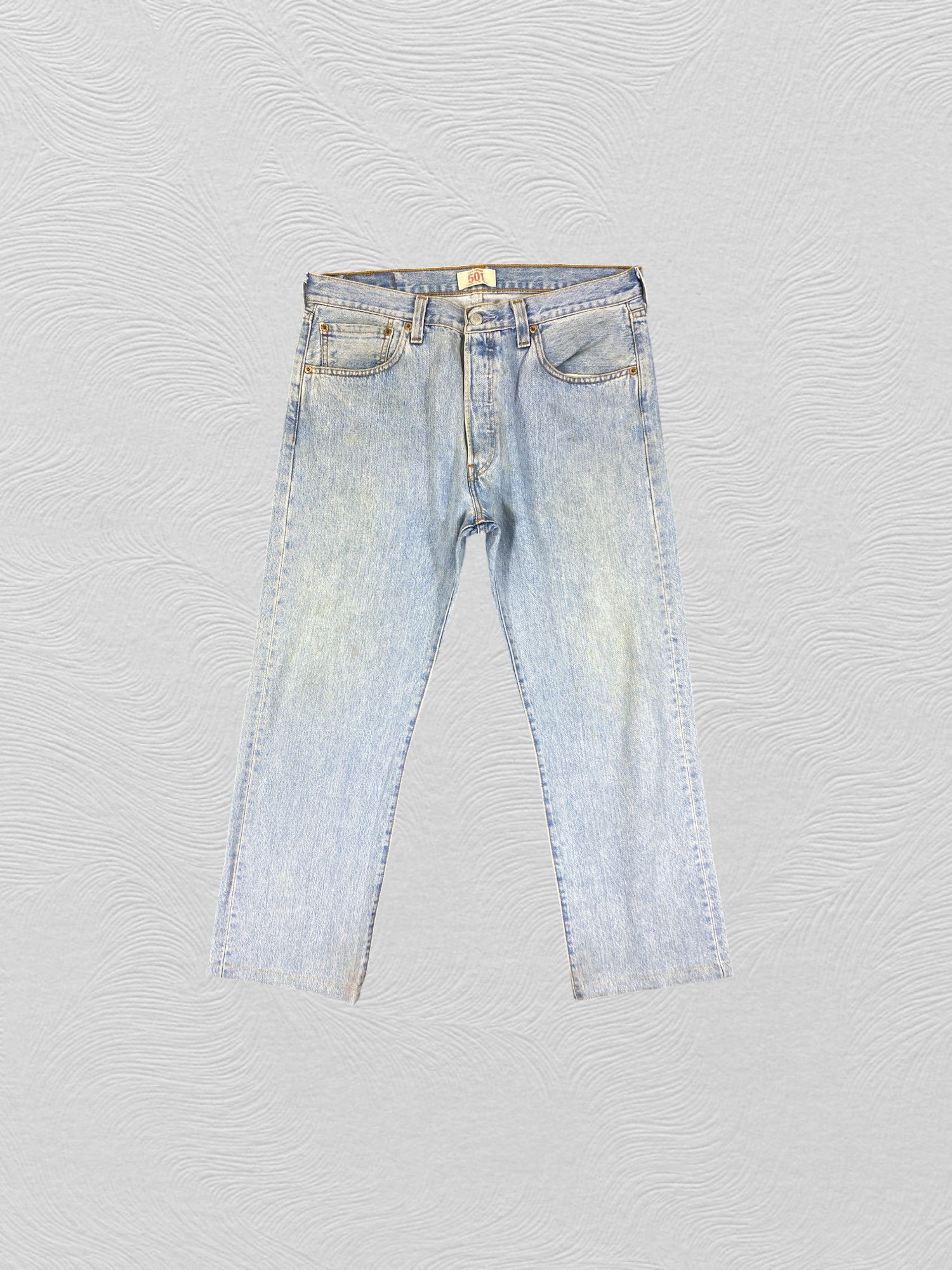 Levi's Light Blue Wash Vintage Levis 501 Denim Jeans 35x27 - JN3160 Size US 35 - 1 Thumbnail