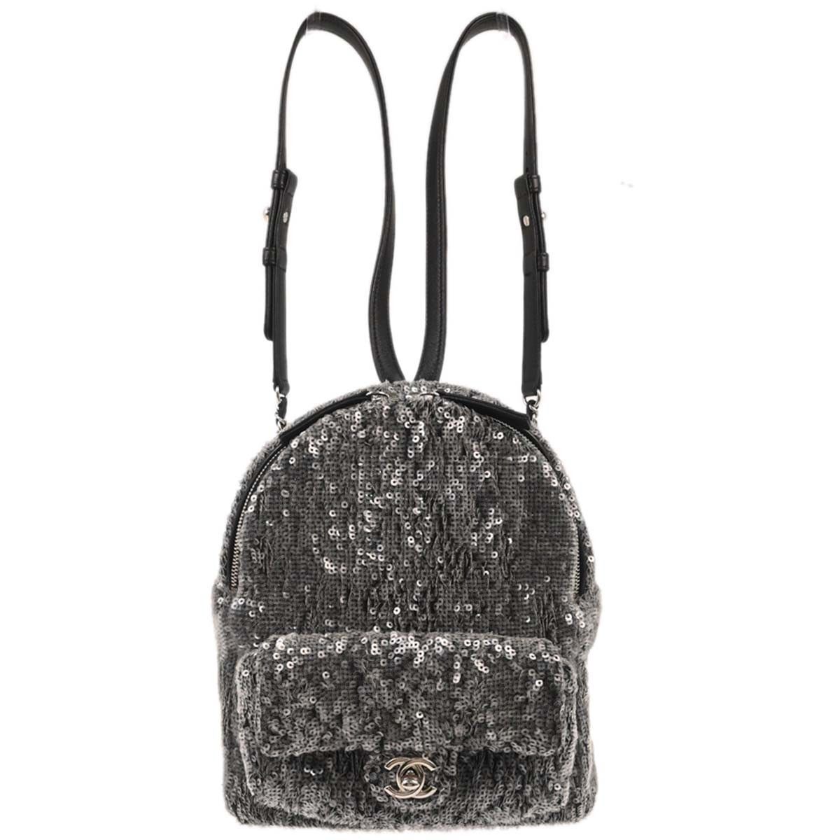 Chanel Chanel Waterfall Backpack Sequins with Leather Size ONE SIZE - 1 Thumbnail
