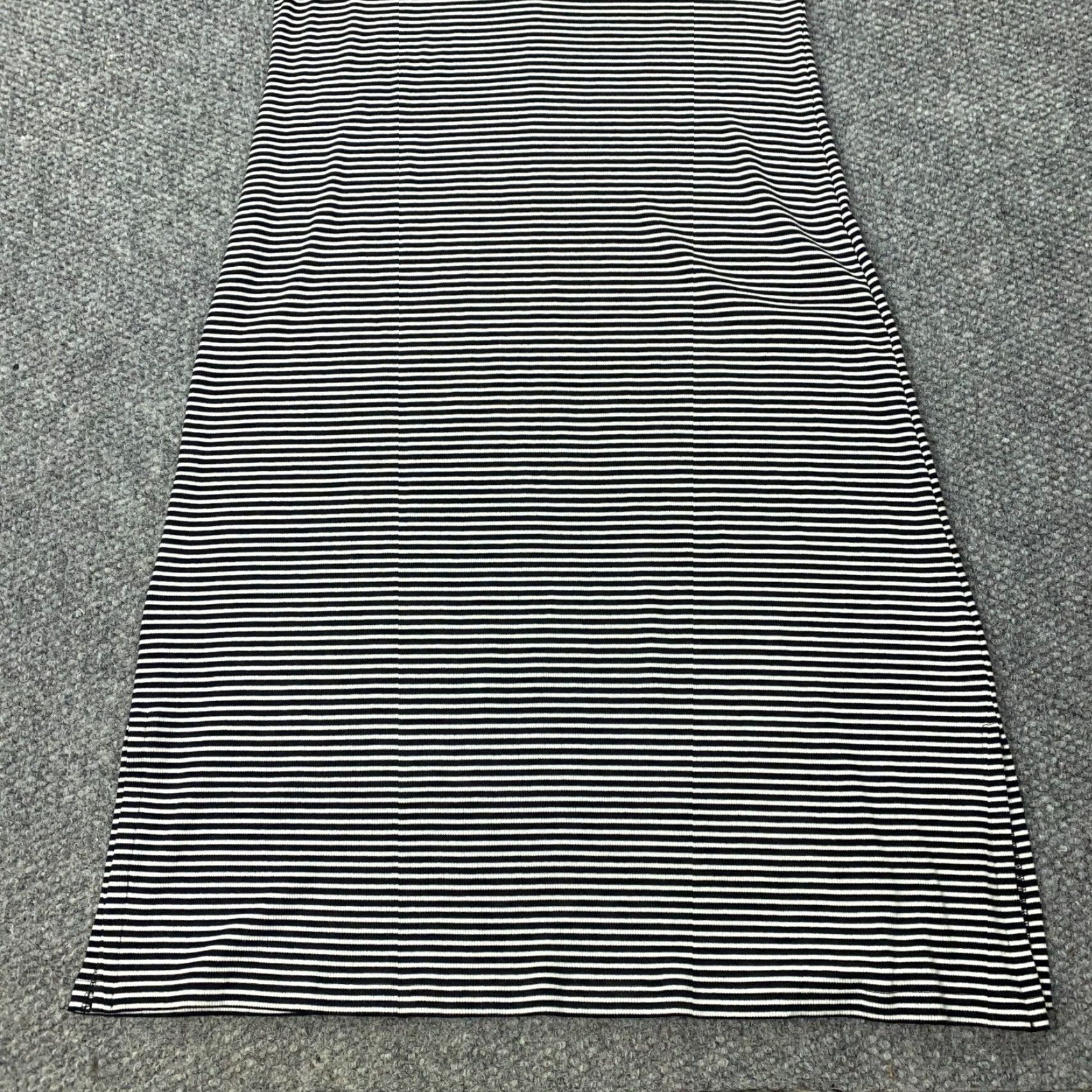 Talbots TALBOTS Dress Sleeveless Petite Large Black White Striped V-Neck Sundress Casual NWT Womens Size L / US 10 / IT 46 - 3 Thumbnail