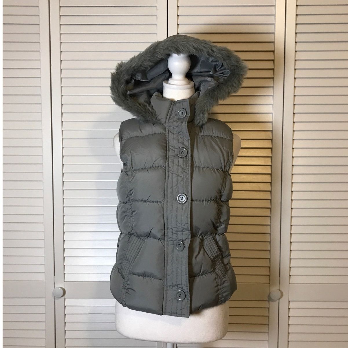 Other Arizona Jean Co Gray Puffer Sleeveless Hoodie Jacket M Size M / US 6-8 / IT 42-44 - 1 Thumbnail