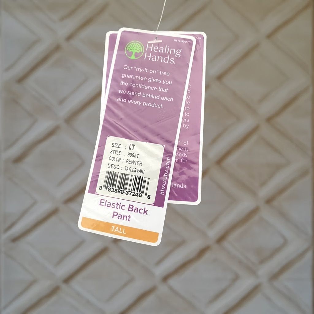 Vintage Healing Hands NWT Gray Elastic Back Scrub Bottom LT 9095T Size US 33 - 1 Thumbnail
