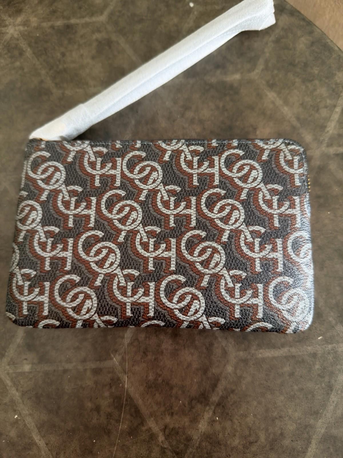 Coach Coach Leather Corner Zip Wristlet Monogram Print NWT Size ONE SIZE - 1 Thumbnail
