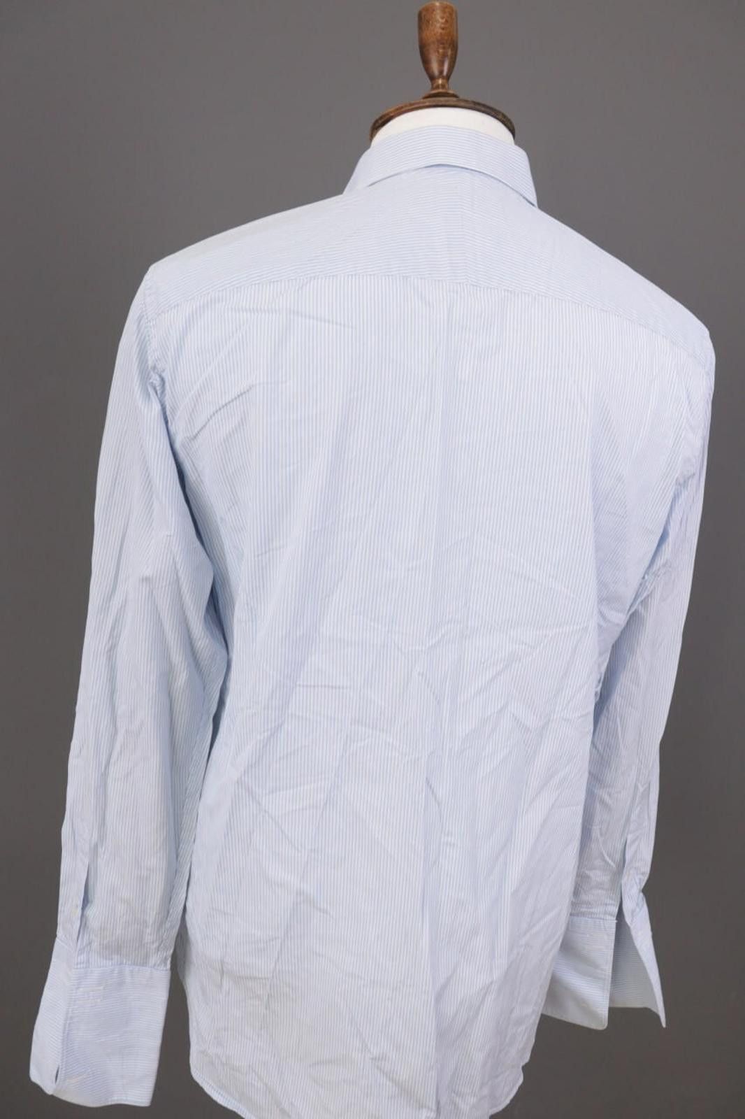Gieves & Hawkes Gieves & Hawkes Blue Pinstripe Dress Shirt Size 41 / 16 Size US M / EU 48-50 / 2 - 12 Thumbnail