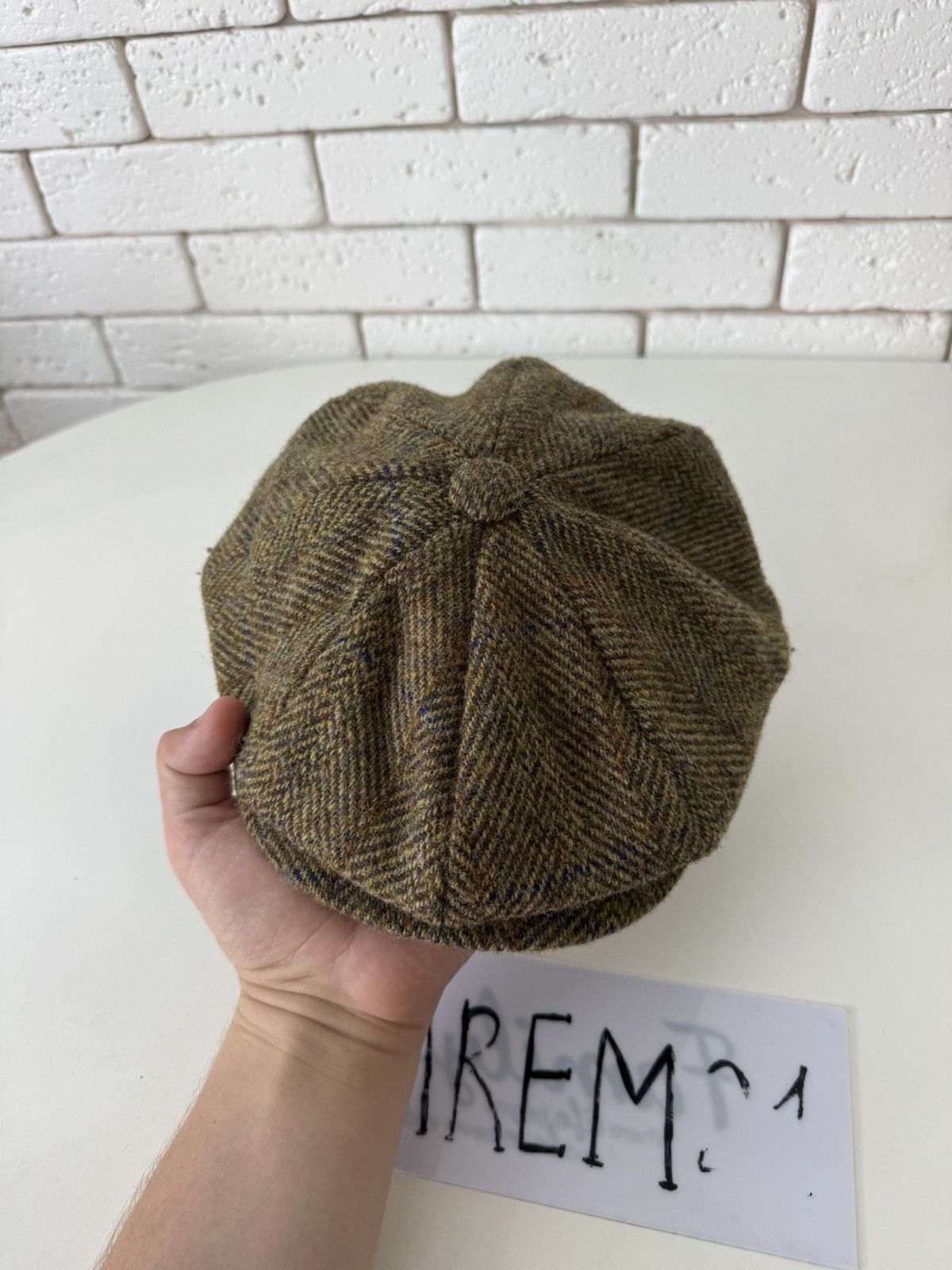 Vintage Harris Tweed vintage cap hat Size ONE SIZE - 2 Thumbnail