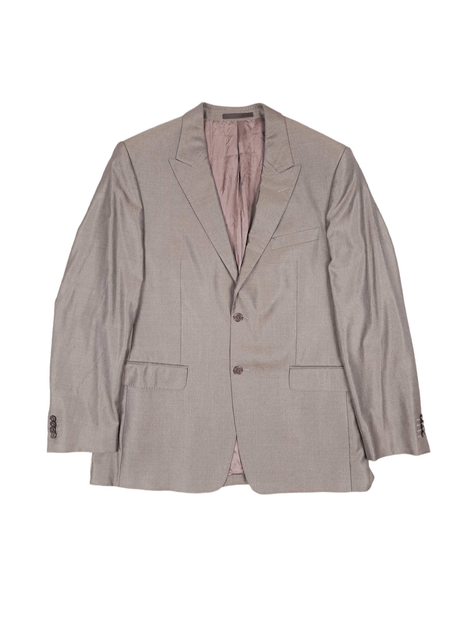Versace × Vintage 💎 90's Versace Collection Silk "City" Beige Blazer Jacket Size 54R - 1 Thumbnail