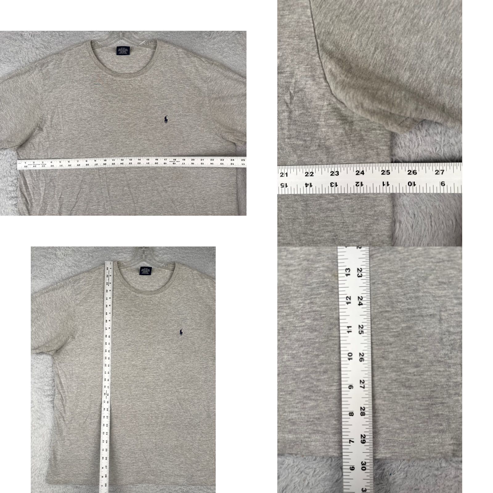 Ralph Lauren VINTAGE Ralph Lauren Polo Shirt Mens XL Gray Cotton Jersey Embroidered Logo Classic American Sports Size US XL / EU 56 / 4 - 8 Thumbnail