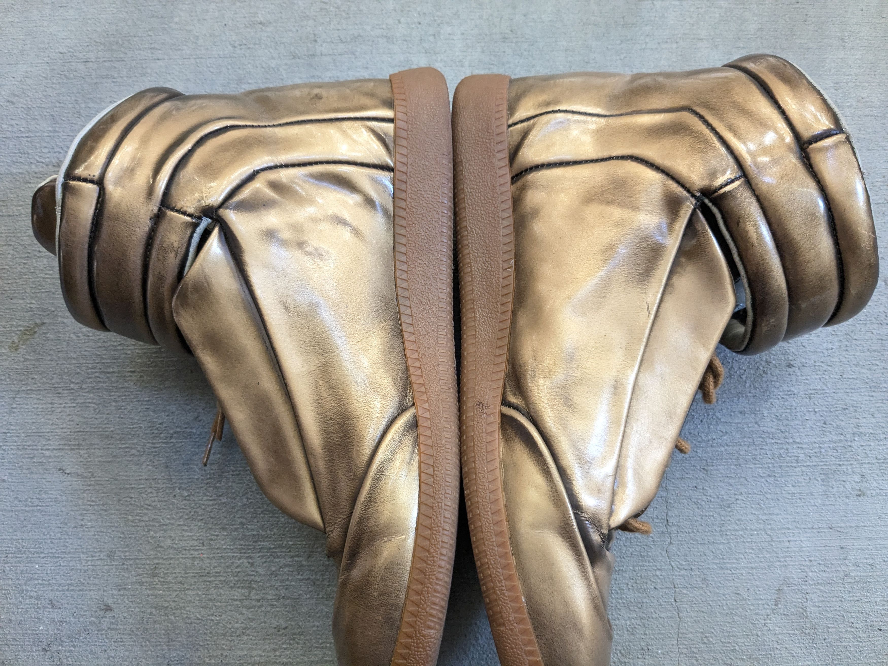 Maison Margiela Maison Margiela Future Gold 10 43 High Tops Leather Gum Size US 10 / EU 43 - 14 Thumbnail