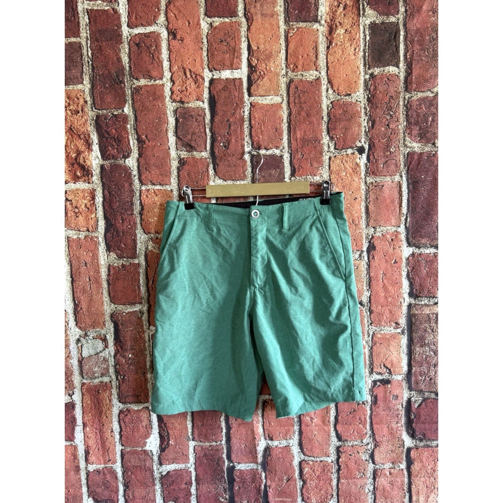 Volcom Volcom Mens Green Hybrid Cargo Shorts Size 32 Size US 32 / EU 48 - 2 Thumbnail