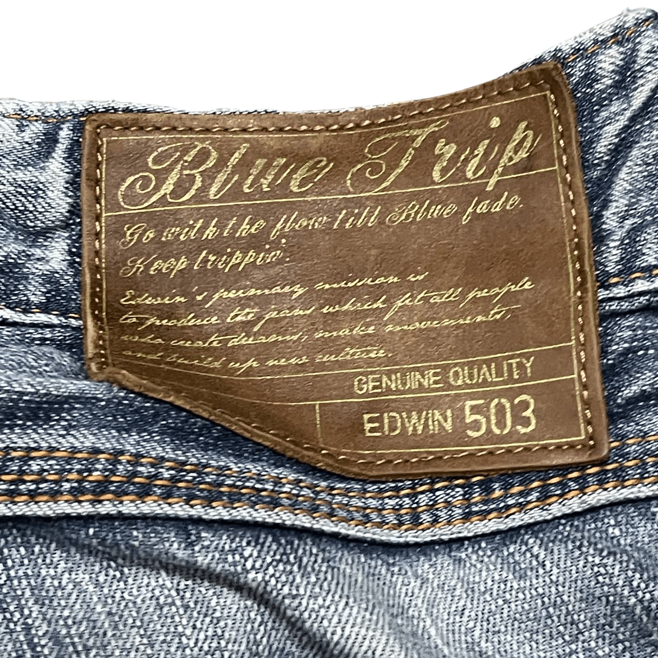 Edwin Vintage Edwin Blue Trip 503 Denim Pants Size US 34 / EU 50 - 15 Thumbnail