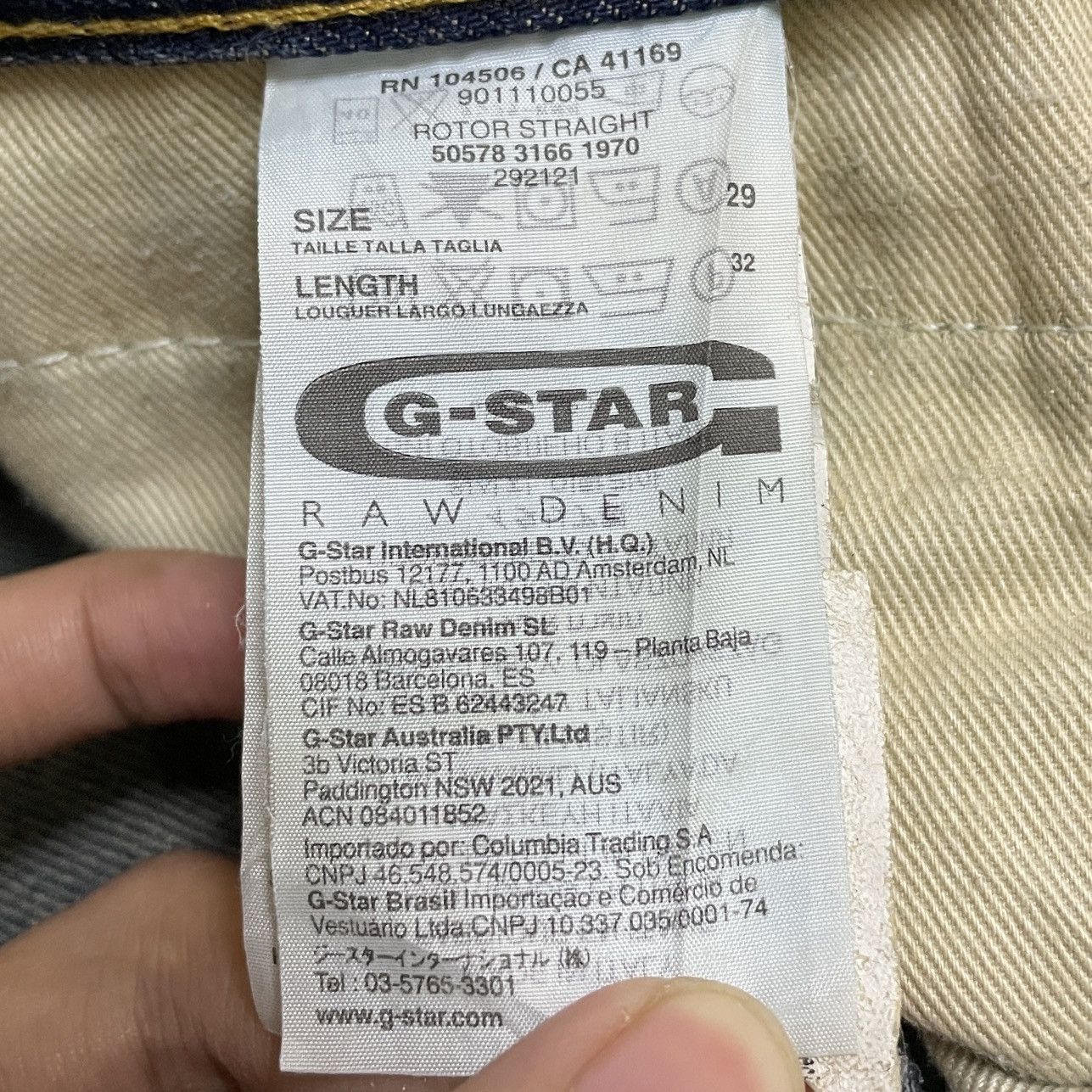 G-Star × Vintage Rare Design Vintage Brand G-Star Distressed Jeans 1990s Size US 33 - 11 Thumbnail