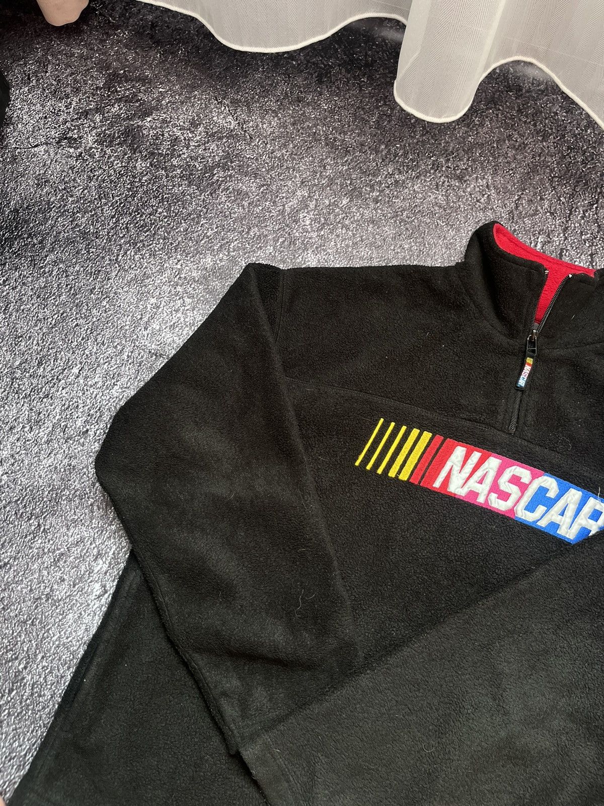 NASCAR Vintage 1990s NASCAR Embroidered Quarter Zip Pullover Fleece Size US S / EU 44-46 / 1 - 7 Thumbnail