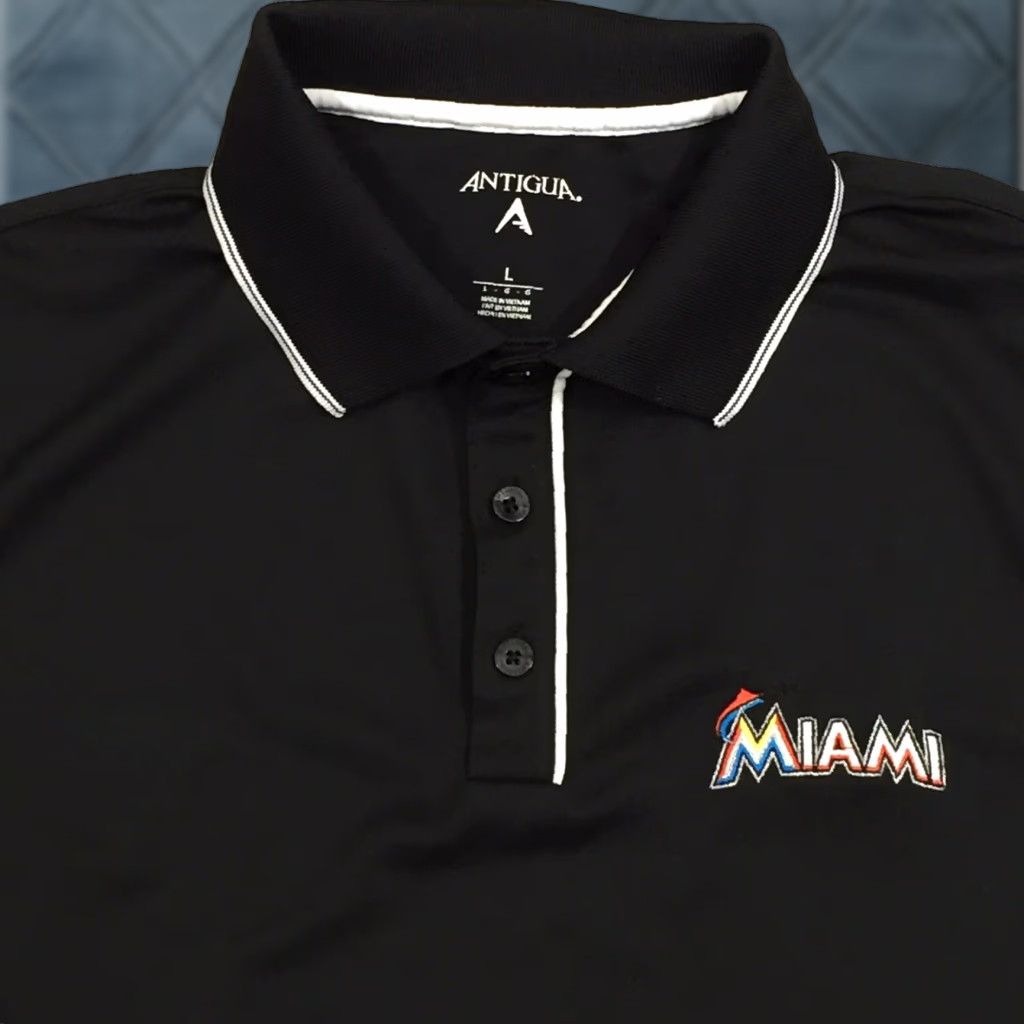 Vintage Antigua Polo Shirt Mens Large Black Short Sleeve Embroidered Polo Rugby Shirt Size US L / EU 52-54 / 3 - 1 Thumbnail
