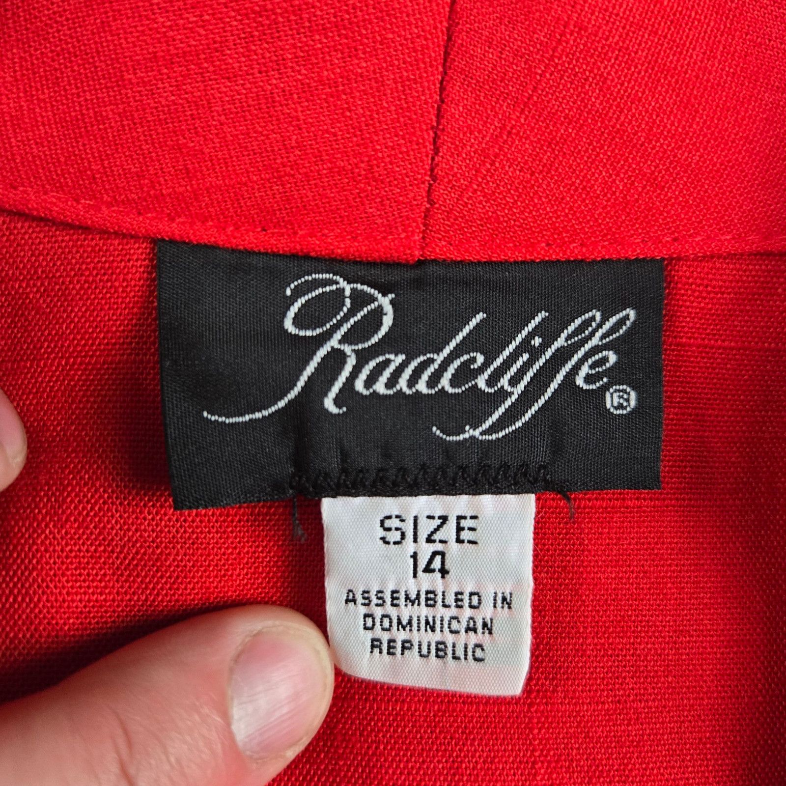Vintage 1980s Vintage Red Power Suit Jacket Blazer Size 14 Size XL / US 12-14 / IT 48-50 - 6 Thumbnail