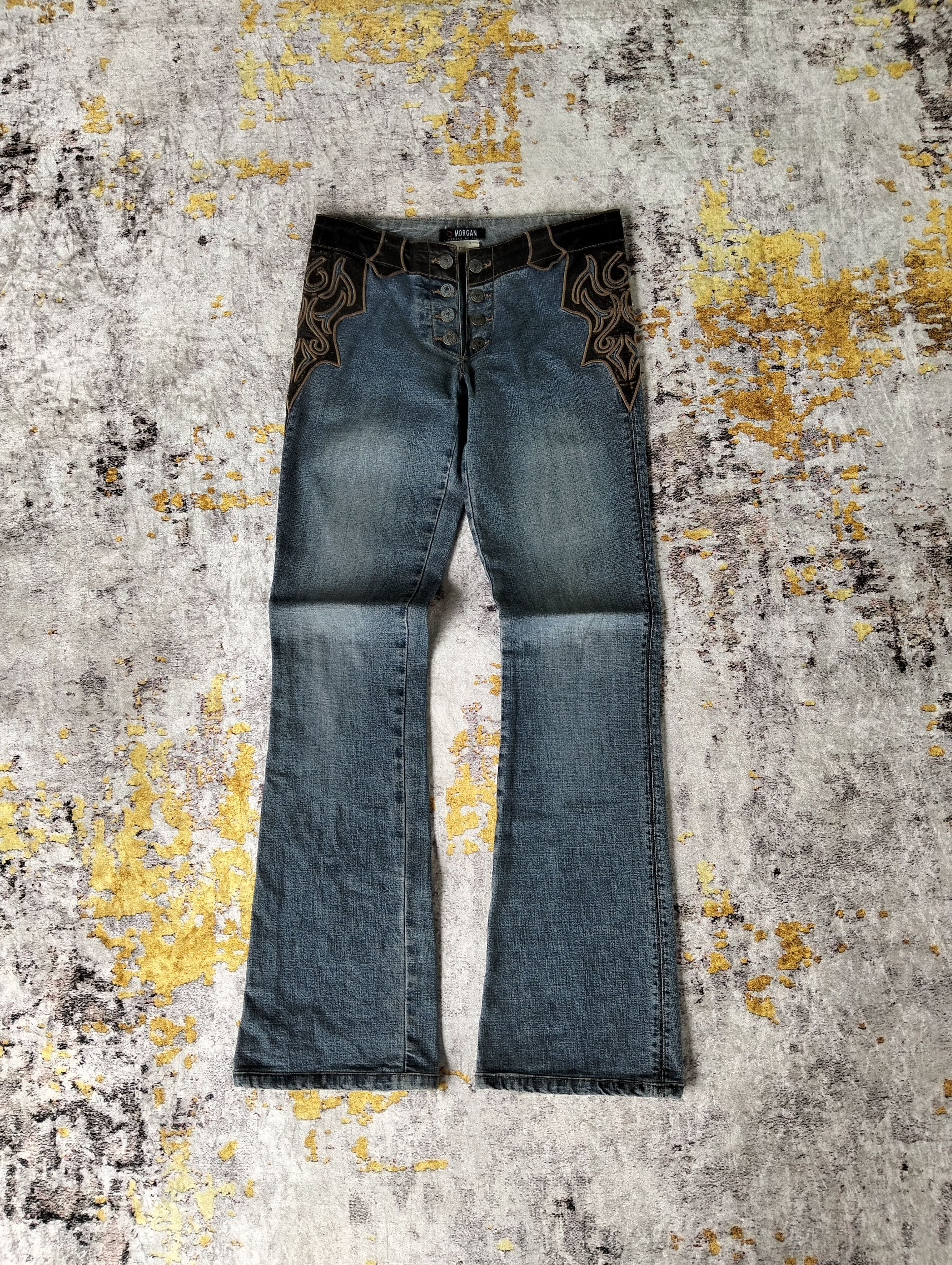 Japanese Brand × Tornado Mart Tornado Mart Tribal Flared Jeans