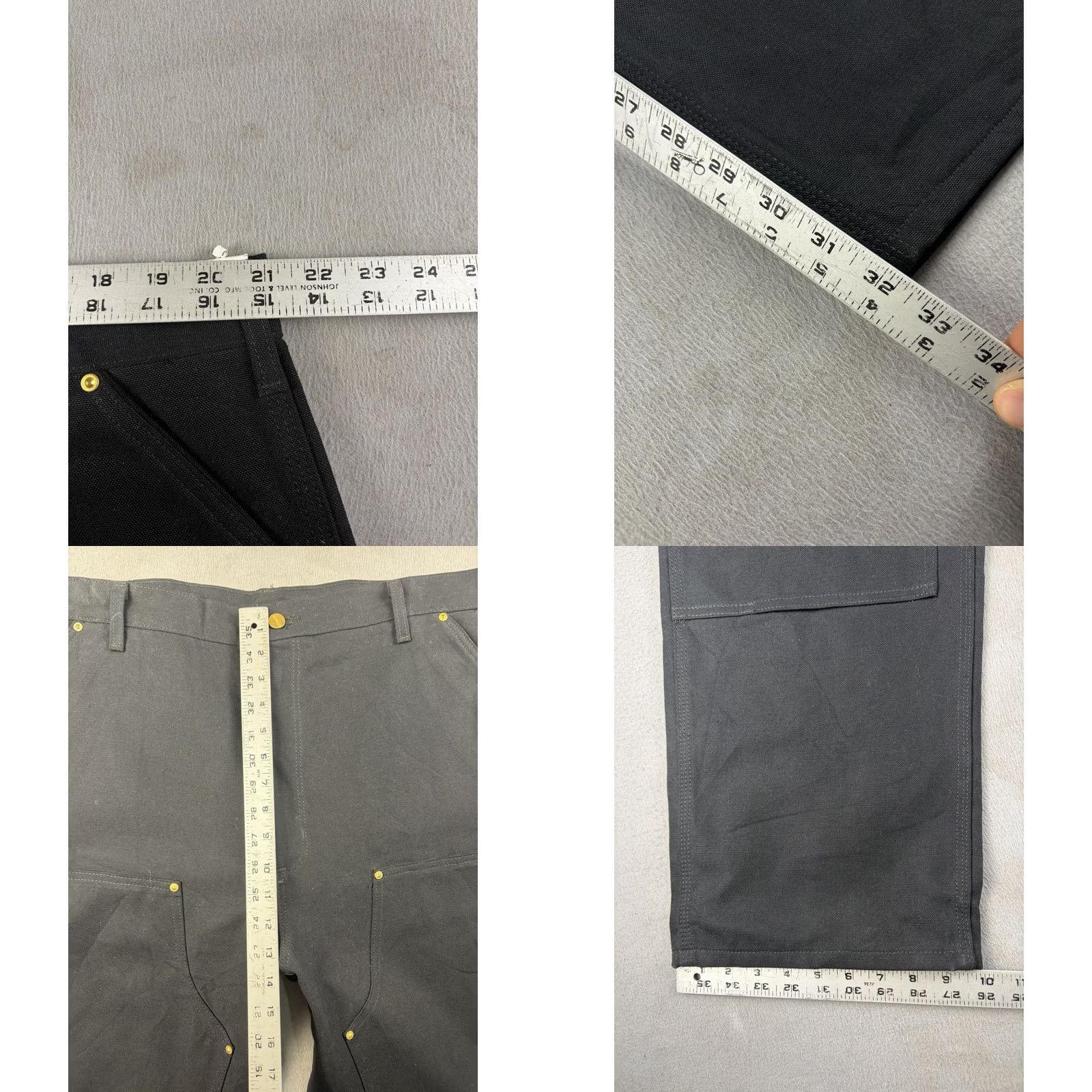 Carhartt Carhartt Pants Men’s 42x32 Black Canvas Lined Double Knee Carpenter Straight Relaxed Inseam 32 Size US 42 / EU 58 - 8 Thumbnail
