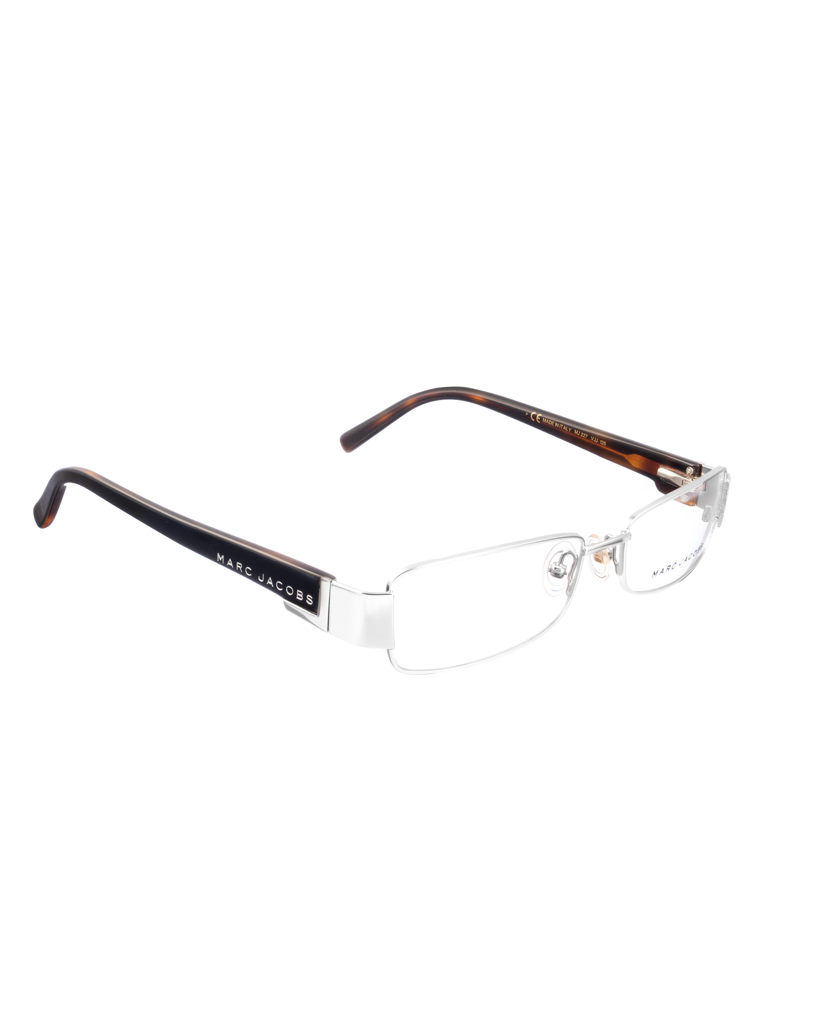 Marc Jacobs Marc Jacobs 00s Silver and Deep Brown Rectangular Glasses Size ONE SIZE - 2 Thumbnail