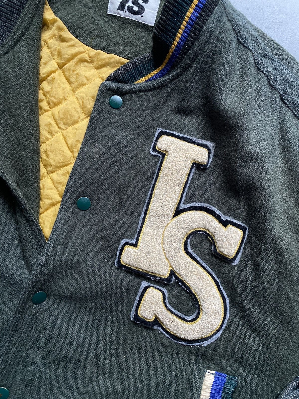 Issey Miyake × Tsumori Chisato Issey Miyake Sport Varsity Wool Flag Bomber Jacket 1984 Size US L / EU 52-54 / 3 - 4 Thumbnail