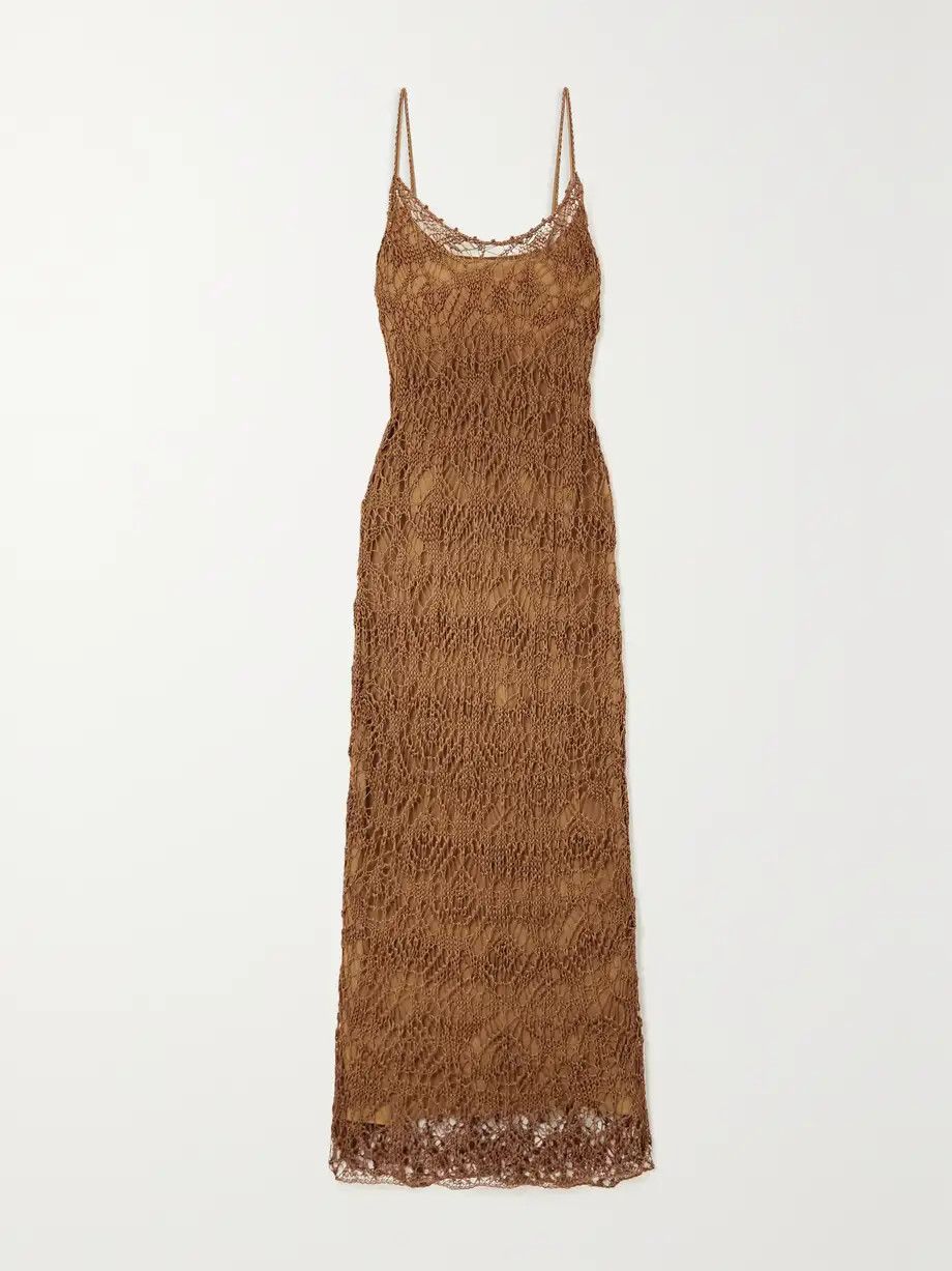 Tom Ford o1w1db10225 ACK381 Midi Dress in Brown Size XXS / US 00 / IT 34 - 1 Thumbnail