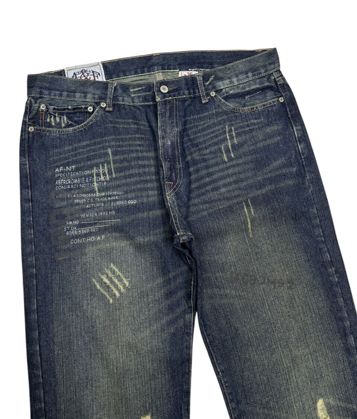 If Six Was Nine BAGGY JEANS STATEMENT DENIM A&F JUNYA WATANABE STYLE FLARED Size US 38 / EU 54 - 4 Thumbnail