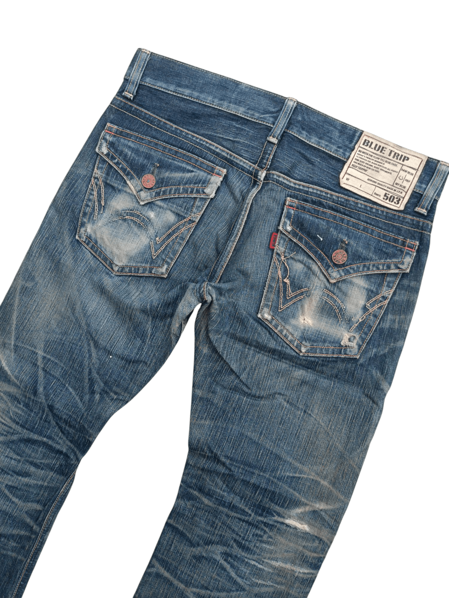 Edwin × Japanese Brand Edwin 503 Flare Jeans Distressed Jeans E248 Size US 35 - 9 Thumbnail