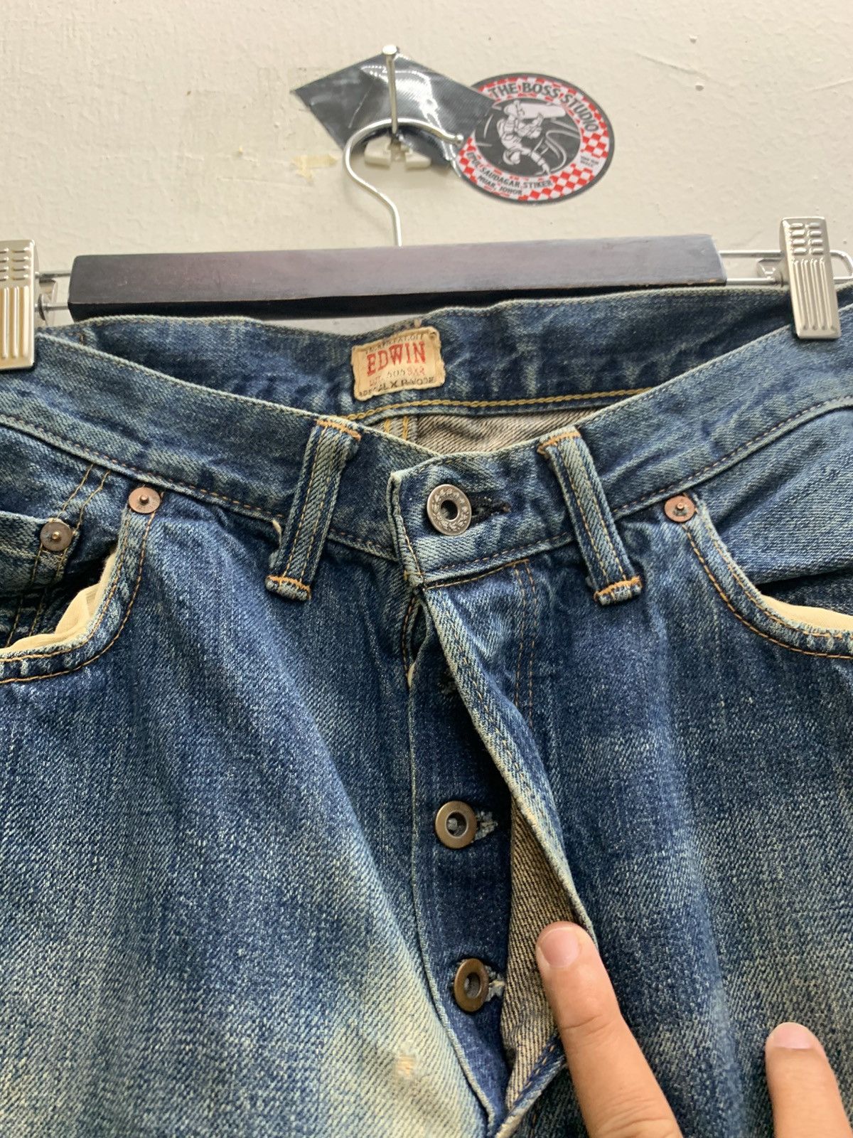 Edwin × Japanese Brand Vintage Edwin 505 SXR RARE Selvedge Denim Jeans Size US 33 - 5 Thumbnail