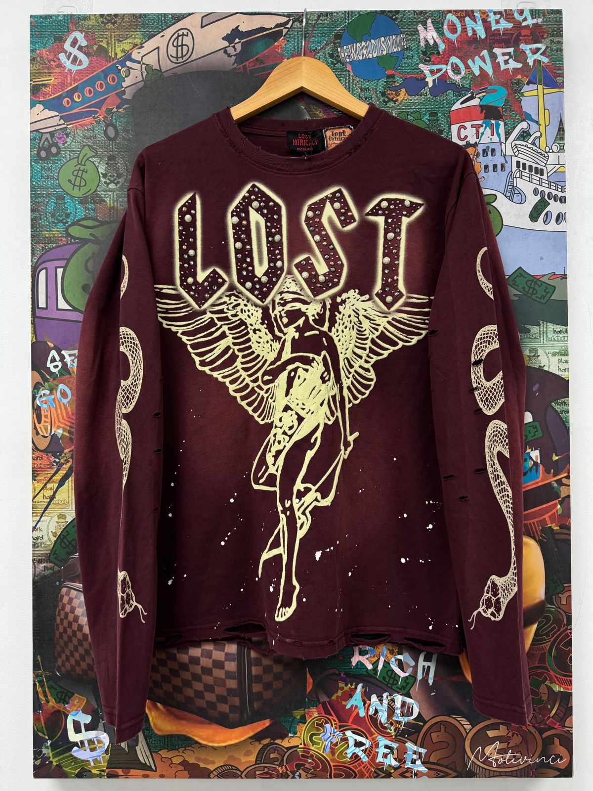 LOST INTRICACY Lost intricacy emerald burgundy angel tee Size US S / EU 44-46 / 1 - 1 Thumbnail