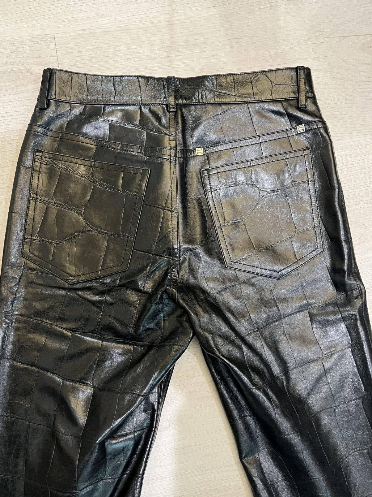Givenchy Givenchy Croc Embossed Leather Pants Size US 32 / EU 48 - 10 Thumbnail