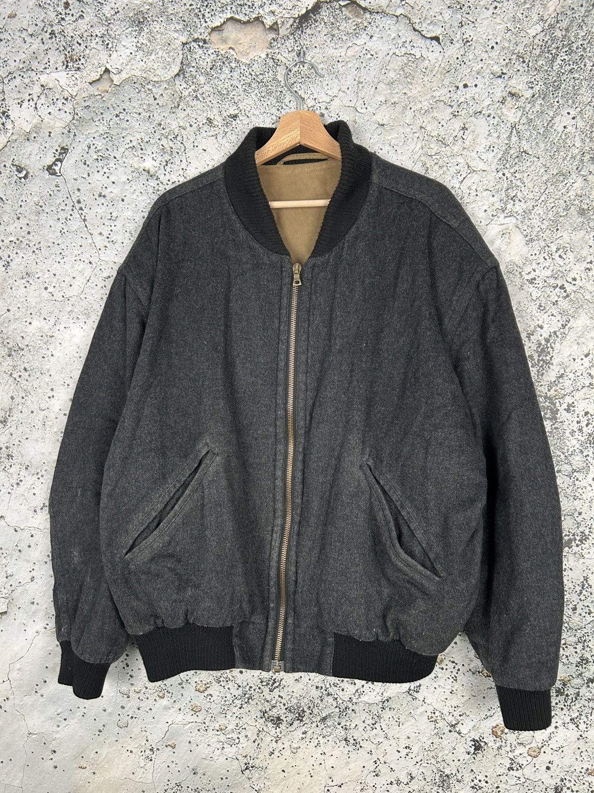 Aquascutum Acquascutum Cashmere and Wool Bomber Jacket Avant Garde 90s Size US XL / EU 56 / 4 - 1 Thumbnail
