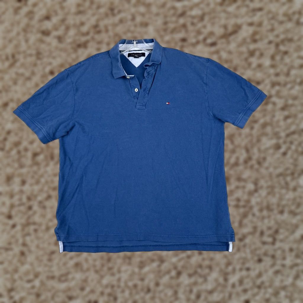 Tommy Hilfiger Tommy Hilfiger Polo Shirt Mens XL Blue 100% Cotton Short Sleeve Embroidered Logo Polo Shirt Modern American Sports Size US XL / EU 56 / 4 - 1 Thumbnail