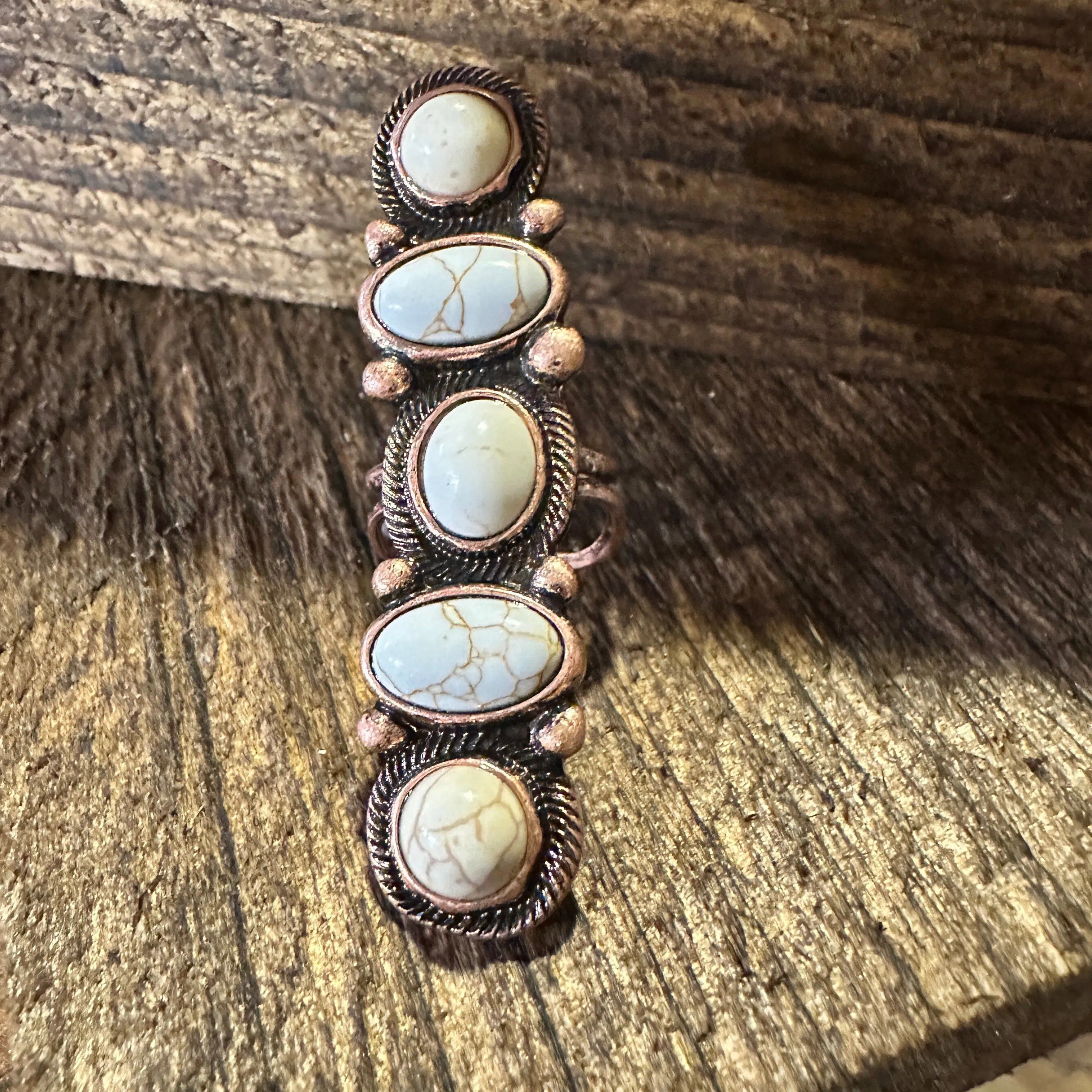 Other Western Boho Hippie Copper Circle & Oval Semi Stone Pave Lin Size ONE SIZE - 1 Thumbnail