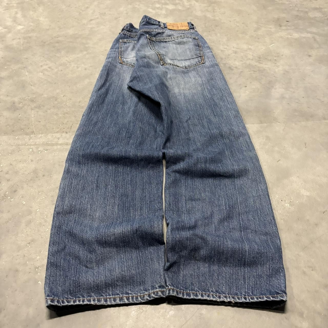 Japanese Brand × Vintage Crazy Vintage Y2K/2000s Grunge Faded Dark Wash Denim Jeans! Size US 36 / EU 52 - 4 Thumbnail
