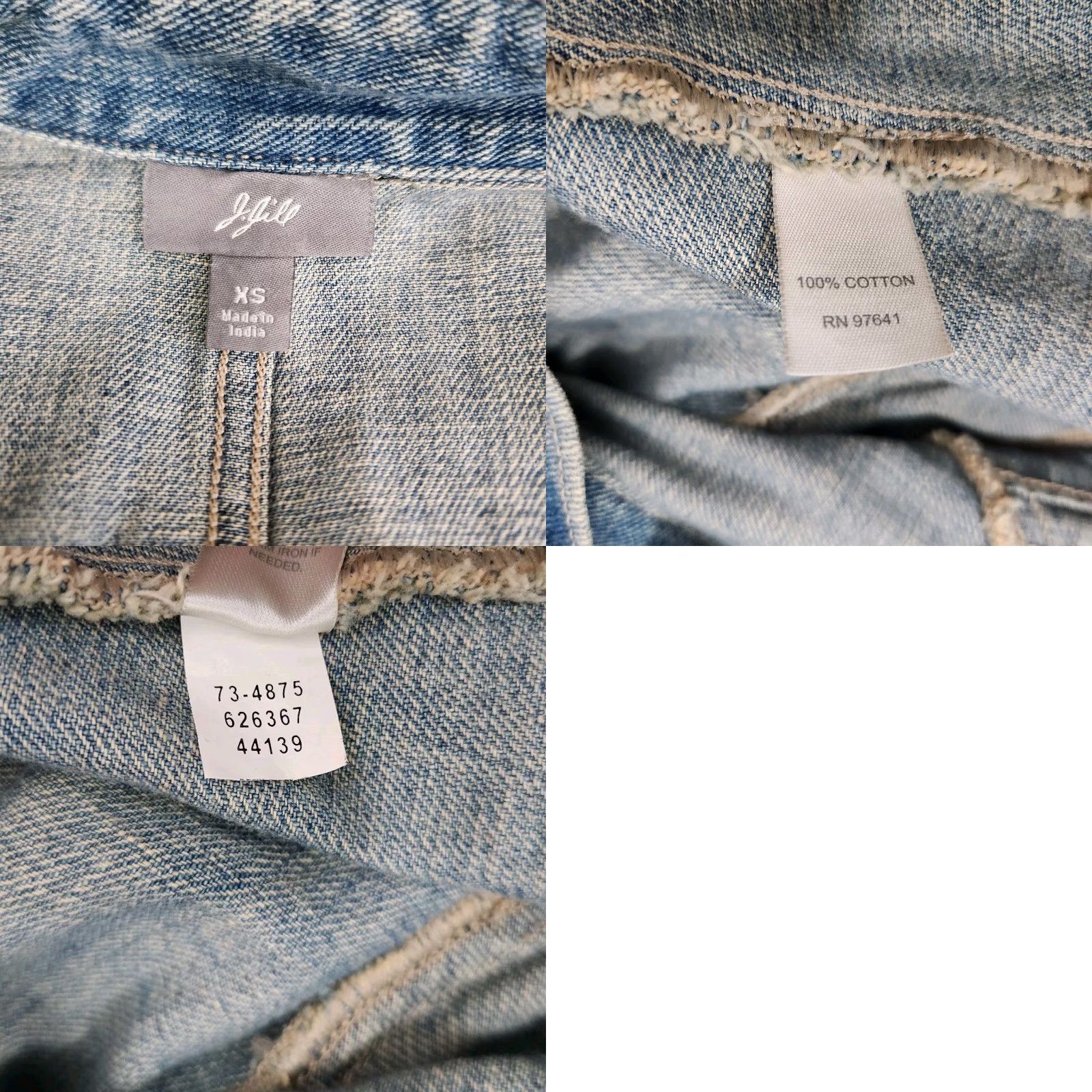 J. Jill VINTAGE J. Jill Womens Jacket Denim Medium Wash XS Regular Short Sleeve Size 26" / US 2 / IT 38 - 8 Thumbnail