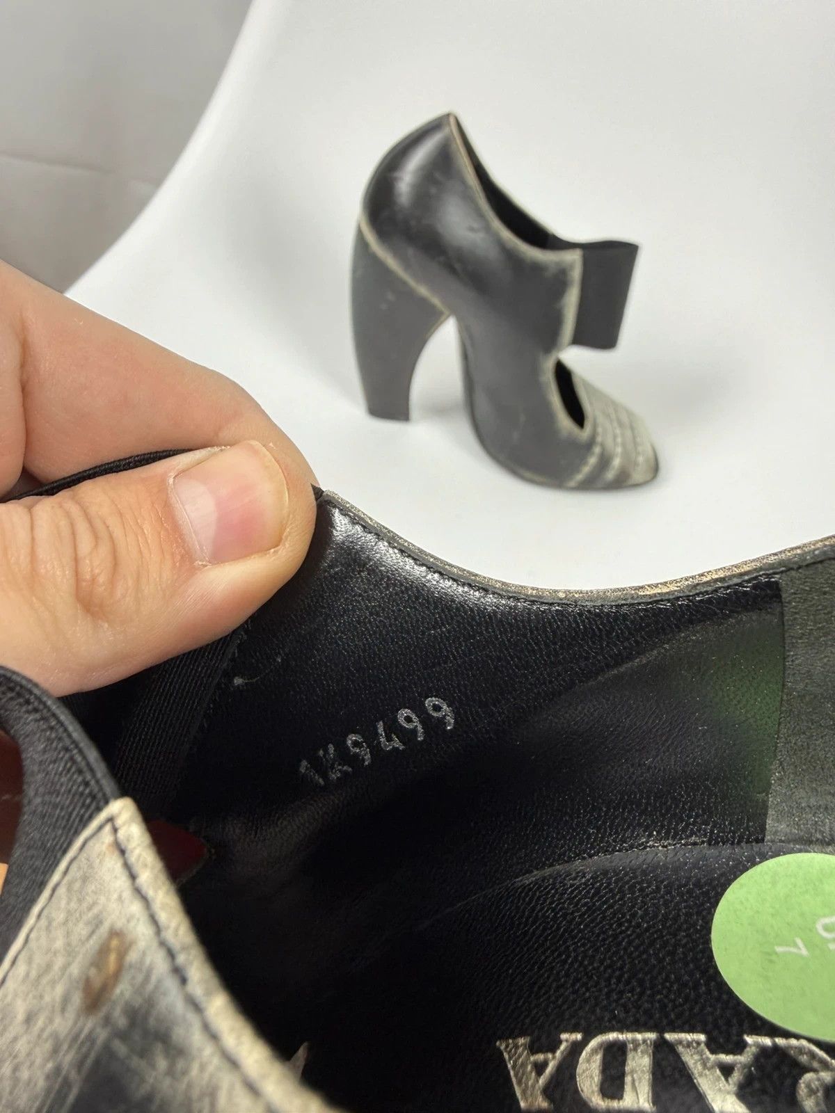 Prada Prada Distressed Open Toe Heel Pumps size 40 Size US 10 / IT 40 - 9 Thumbnail