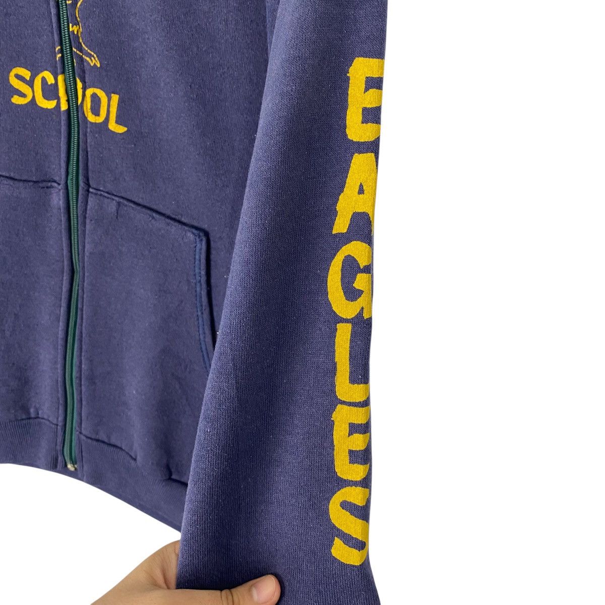 Other Vintage 90s Custom Full Zip Hoodie Sweater Navy Blue Size US M / EU 48-50 / 2 - 5 Thumbnail