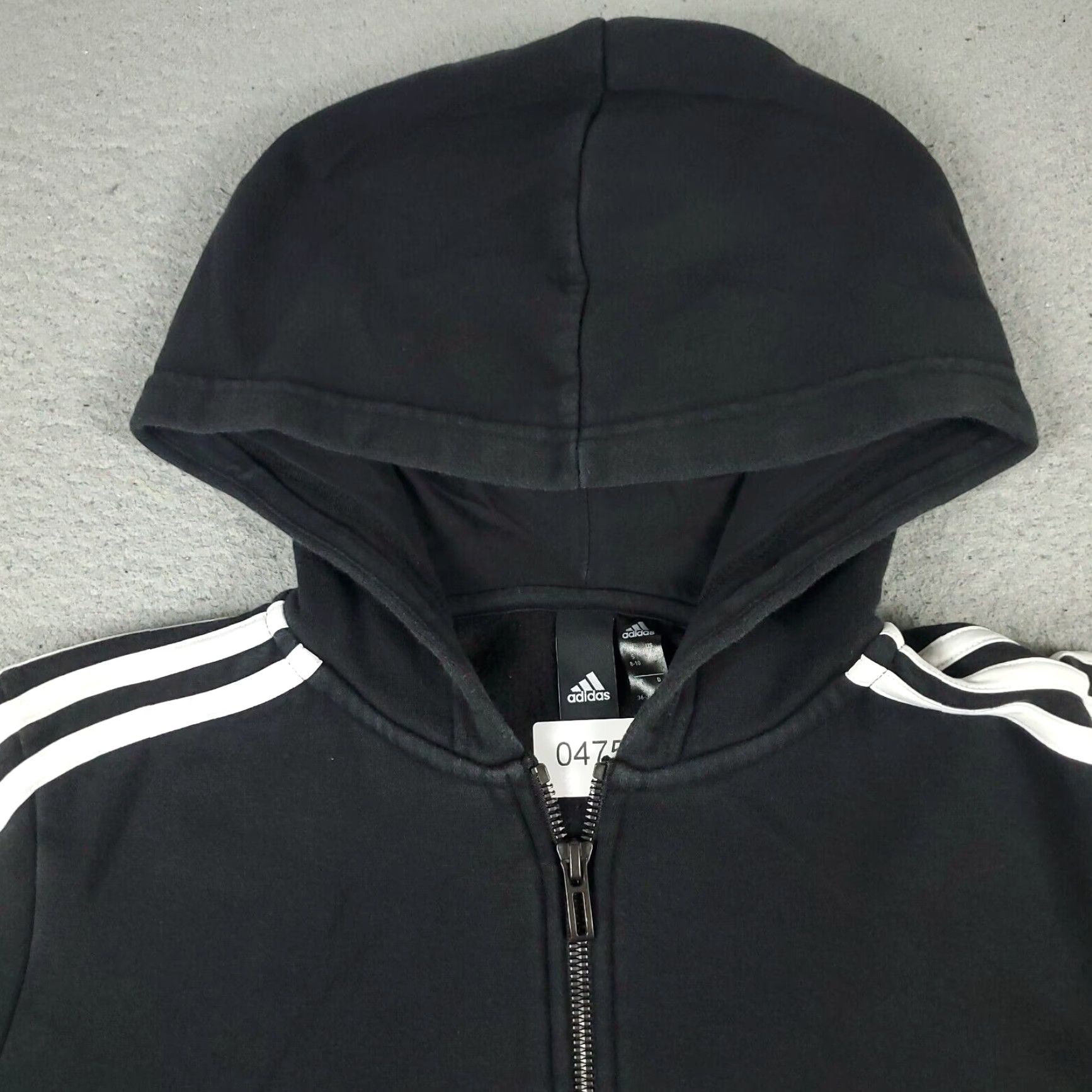 Adidas Adidas Full Zip Hoodie Sweater Womens Small Black Cotton Blend Size S / US 4 / IT 40 - 2 Thumbnail