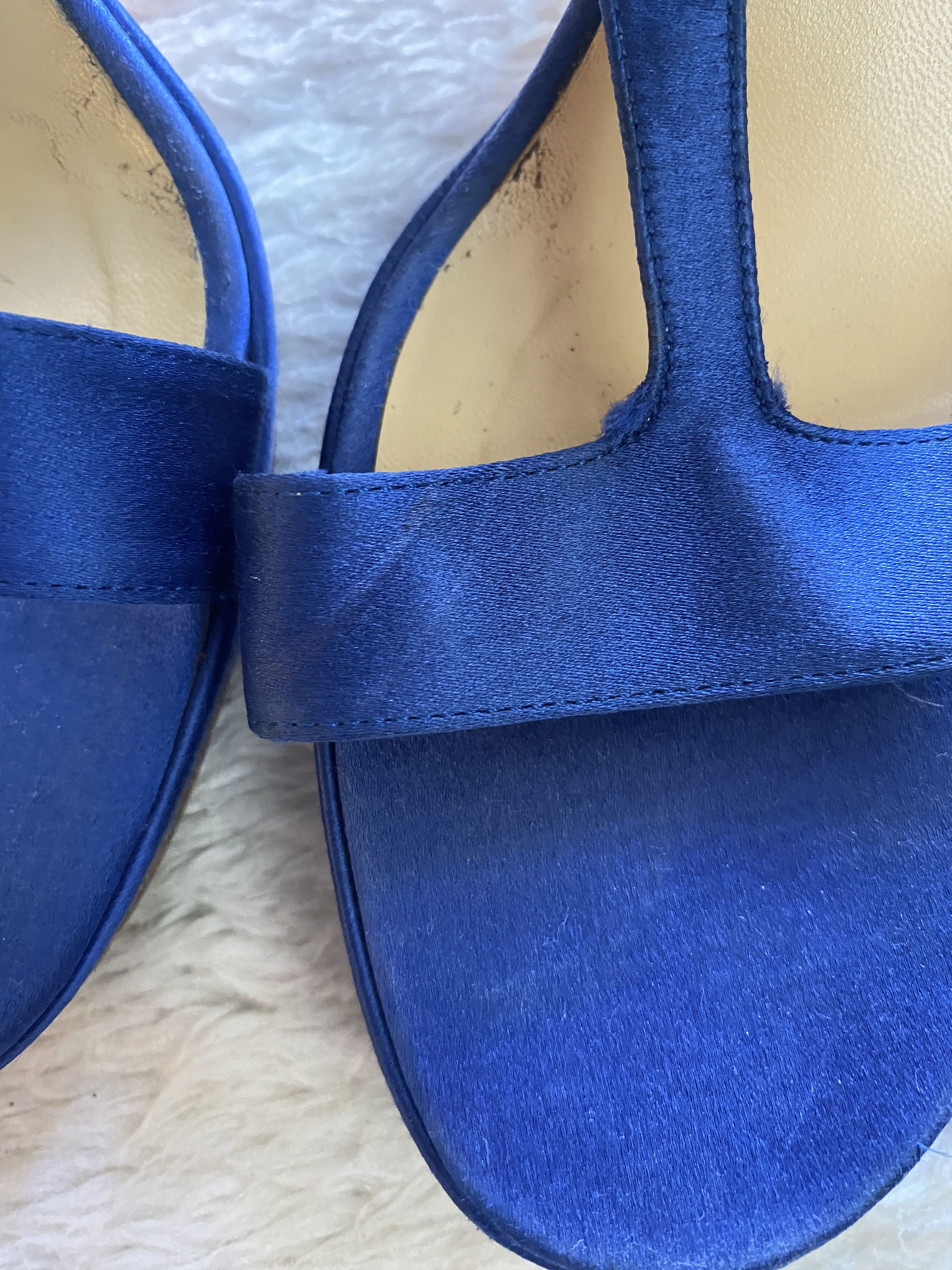 Versace Versace S/S 2008 Blue Silk Tassel Heels – Open Toe Sandals Size US 8 / IT 38 - 9 Thumbnail