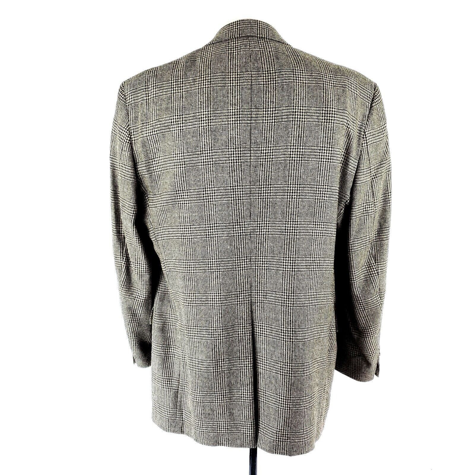 Austin Reed Austin Reed Heavy Wool 2 Button Sport Coat 44L Glen Plaid Ta Size 44L - 5 Thumbnail