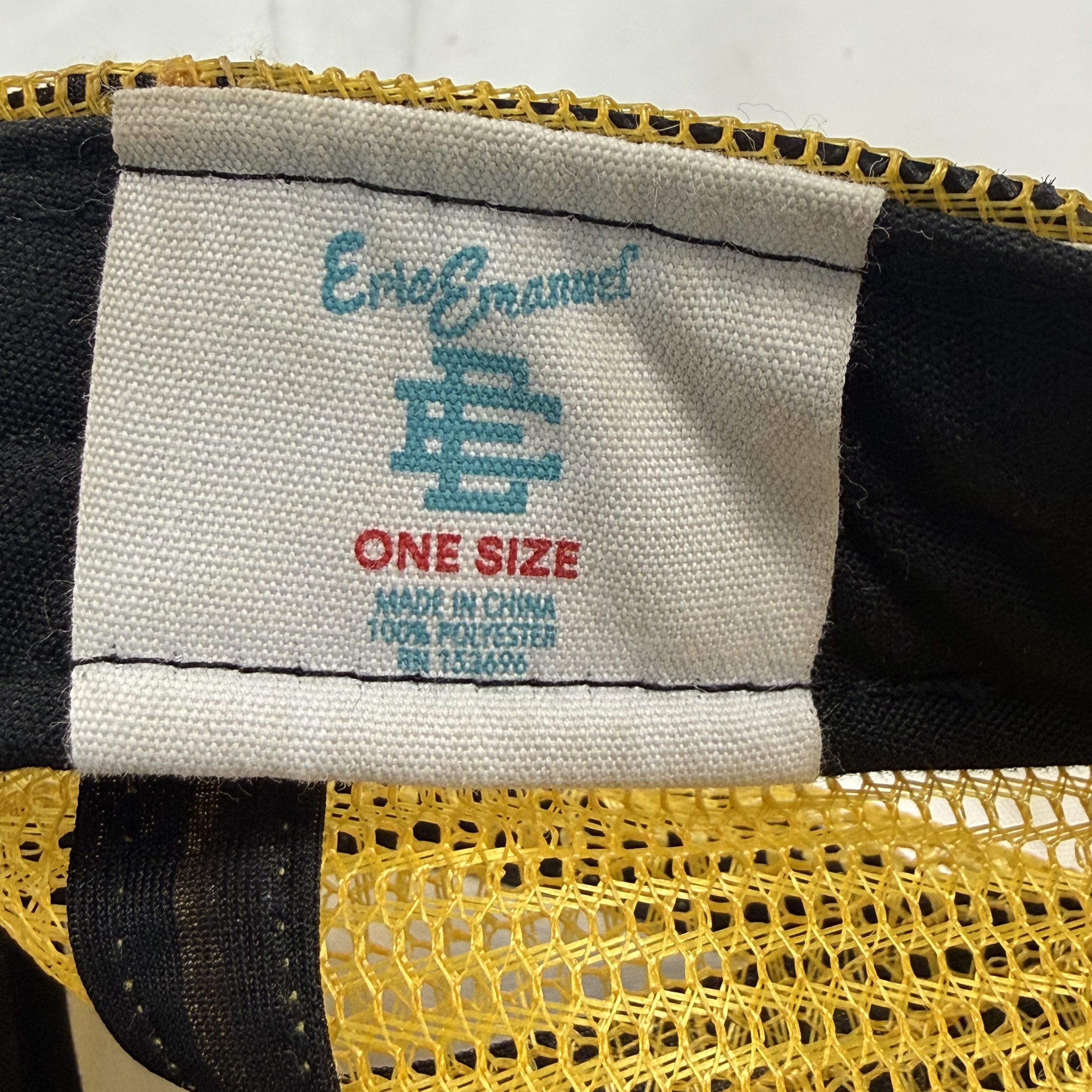 Eric Emanuel Eric Emanuel EE Logo Trucker Hat Yellow Cream Mesh Snapback Size ONE SIZE - 6 Thumbnail