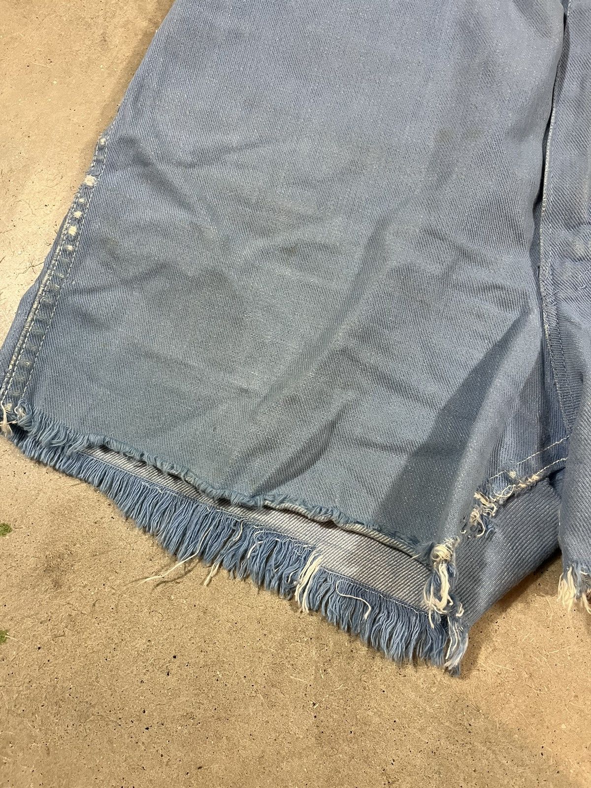 Vintage × Wrangler Vintage 60s Wrangler Blue Bell Jean Shorts Jorts Faded Blue Size 29" - 4 Thumbnail