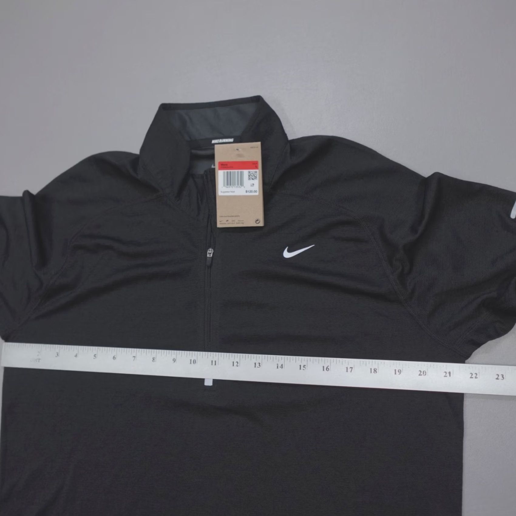 Nike Nike Tour ADV 1/2 Zip Golf Top Dri-FIT FD5833-010 Black Wool Blend Size L Mens Golf Top Size US L / EU 52-54 / 3 - 6 Thumbnail