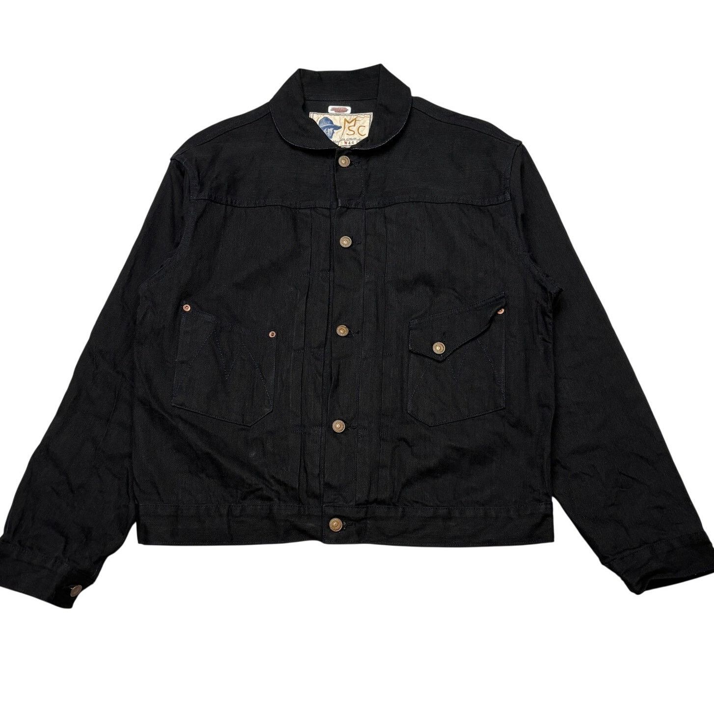 Mister Freedom × Sugar Cane Mister Freedom Sugar Cane Ranch Blouse Black Denim Jacket 44 Size US L / EU 52-54 / 3 - 1 Thumbnail